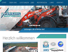 Tablet Screenshot of mehrtens-bau.de